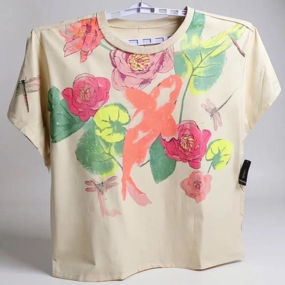 TORRID‎ Floral Koi Relaxed Heritage Jersey Crew Tee NWT Size 4X - Picture 1 of 8